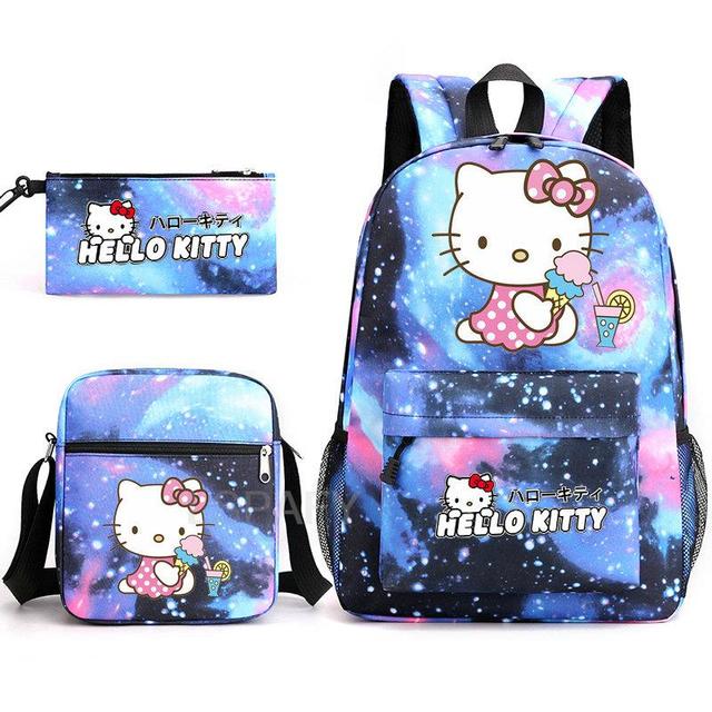 Hello Kitty Backpack For Kids & Teens - Cute School Bag With Two Compartments - View #3
