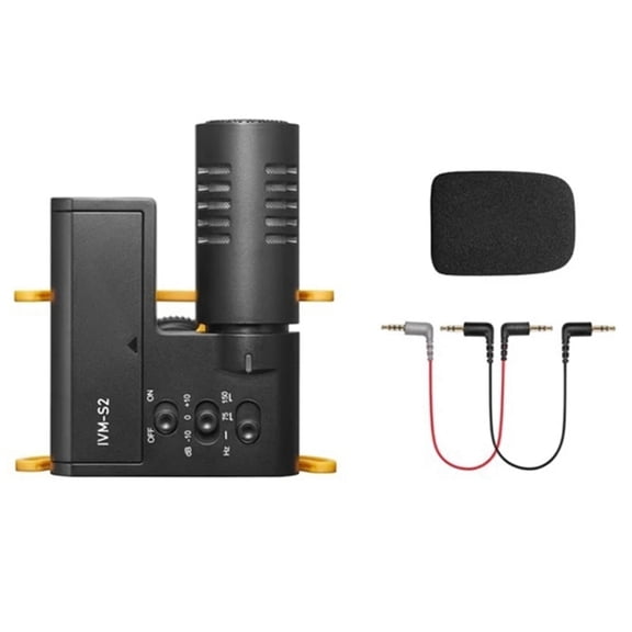 Hot Hifi Microphone for IVM Recording Microphone Easy to Use and Carry Includes Windscreen for Clear Outdoor Auditory