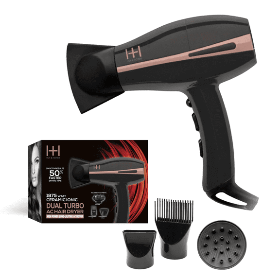 Hot & Hotter 1875 Watt Dual Turbo Ceramic Ionic AC Hair Dryer