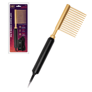 Hot & Hotter Hotter Ceramic All Purpose Hair Comb, Black, Extra Long