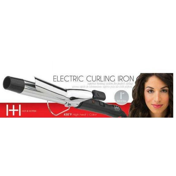 Hot & Hotter Electrical Silver Curling Iron 1"