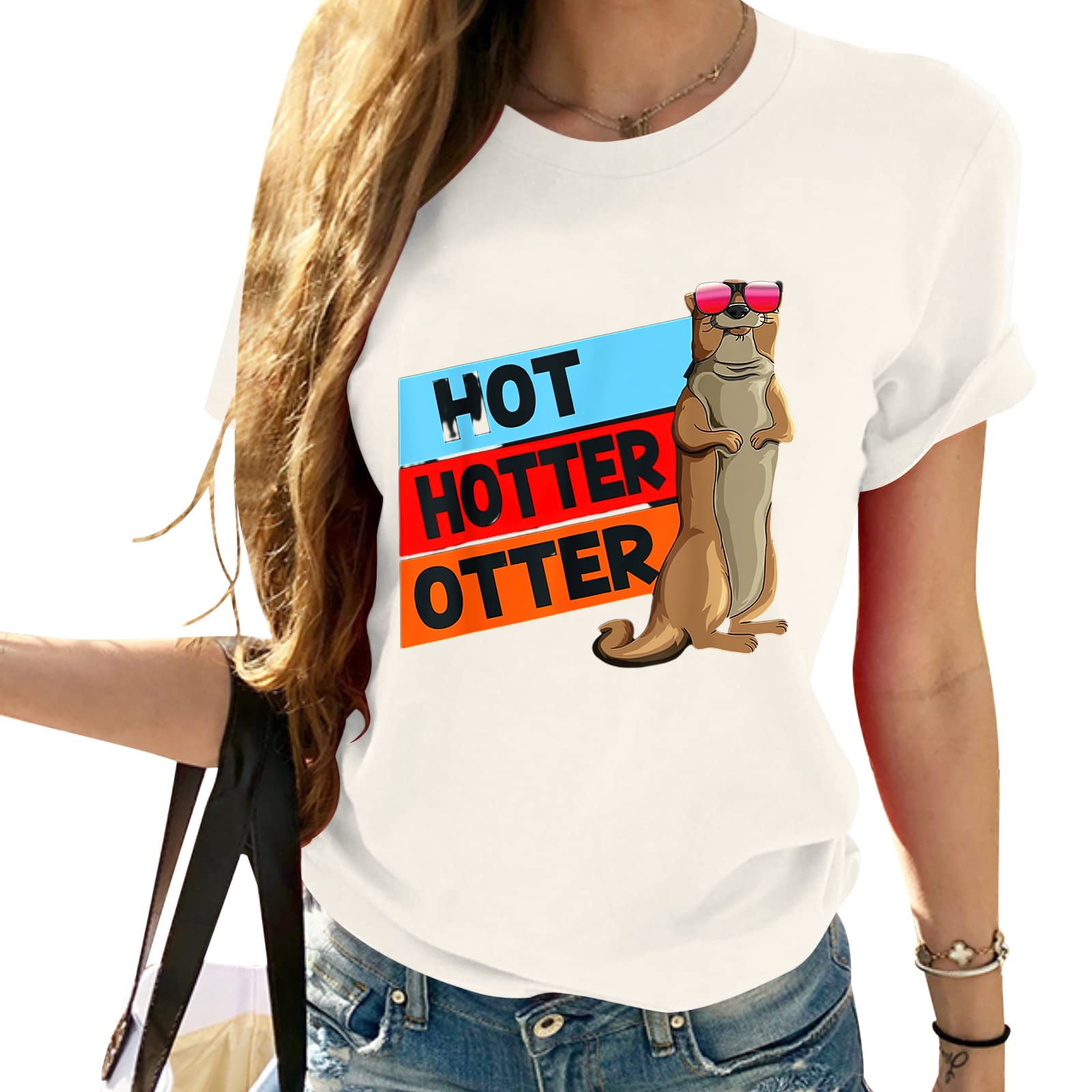 Hot Hotter Otter Sweet Otter Funny Spruch Water Market T-Shirt Hot Hotter Otter Sweet Otter Funny Spruch Water Market T-Shirt