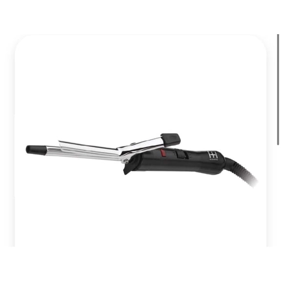 Hot Hotter Silver Curling Iron 3/8" Black