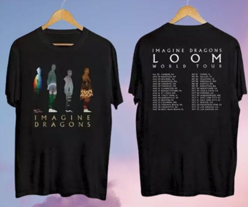 Hot Imagine Dragons 2024 Loom Tour TShirt Concert New World Gift Band
