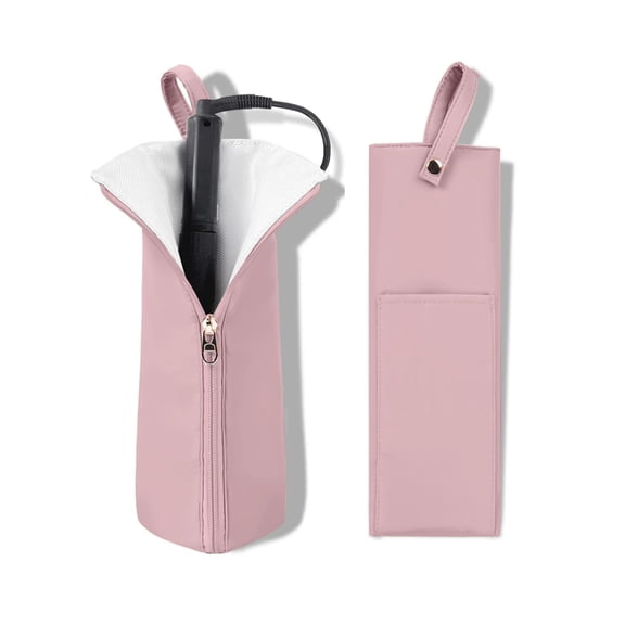 Hot Iron Holder & Mat, Heat Resistant Travel Bag for Curling Iron, Flat Iron - Hair Tool Organizer for Home, Travel