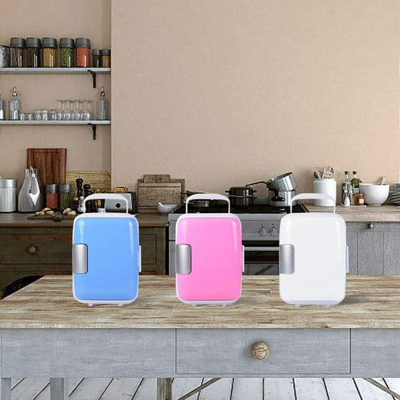 Hot Item, 4L Portable Car Refrigerator, Cooler Box for Car and Home Use, Compact Travel Fridge for Food and Drinks | ABS, Pink, Akmoler