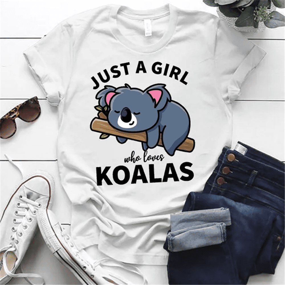 Just A Girl Who Loves Koalas Cute Girls Girlfriend Gift T-shirt