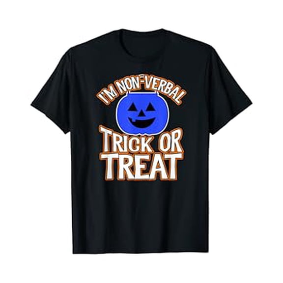 Hot Kiraa Tee With Blue Pumpkin Bucket Halloween I'M Non Verbal S-5Xl T-Shirt