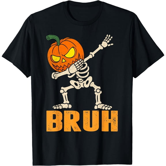 Hot Kiraa Tee With Bruh Skeleton Halloween Dabb Pumpkin S-5Xl T-Shirt