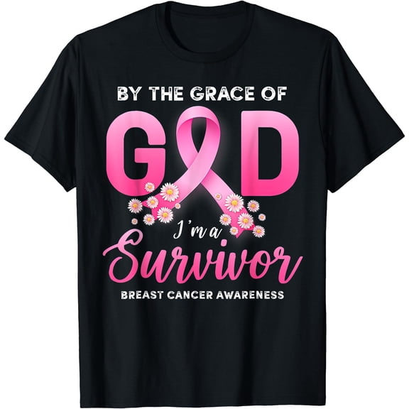 Hot Kiraa Tee With By The Grace Of God I'M A Survivor Survivor S-5Xl T-Shirt