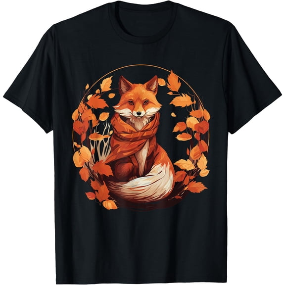 Hot Kiraa Tee With Cottagecore Fox Fall Vibes Thanksgiv Women'S Graphic S-5Xl T-Shirt