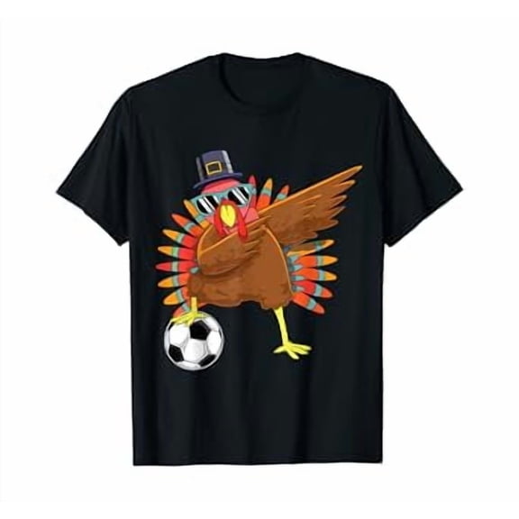 Hot Kiraa Tee With Cute Funny Soccer Thanksgiv Dabb Turkey Dabgifts S-5Xl T-Shirt