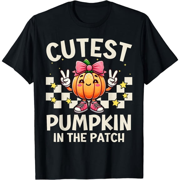 Hot Kiraa Tee With Cutest Pumpkin In The Patch Halloween Pumpkin Fall Vibes S-5Xl T-Shirt