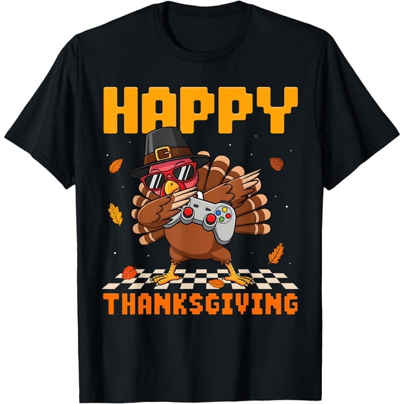 Hot Kiraa Tee With Dabb Turkey Gamer Happy Thanksgiv S-5Xl T-Shirt