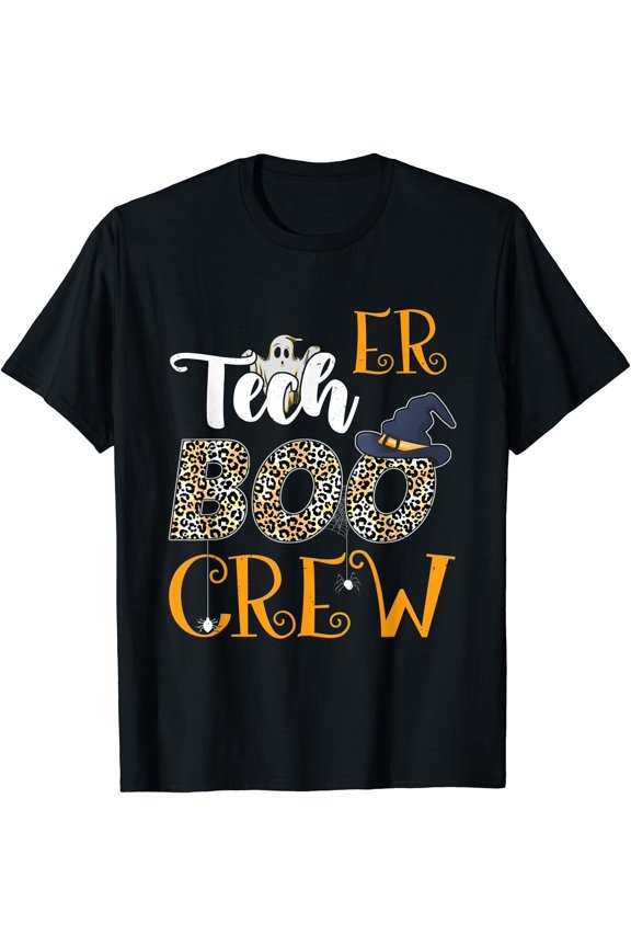Hot Kiraa Tee With Er Tech Boo Crew Spooky Halloween Boo Ghost S-5Xl T-Shirt