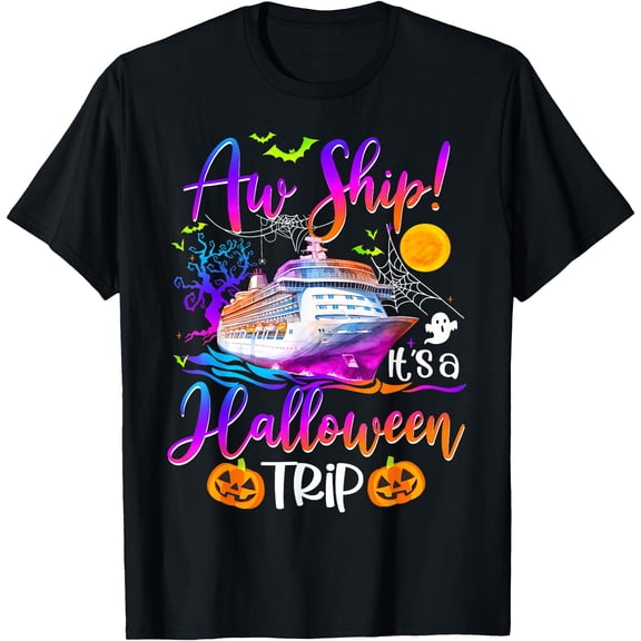Hot Kiraa Tee With Family Halloween Cruise 2024 Pumpkin Boo Trip S-5Xl T-Shirt