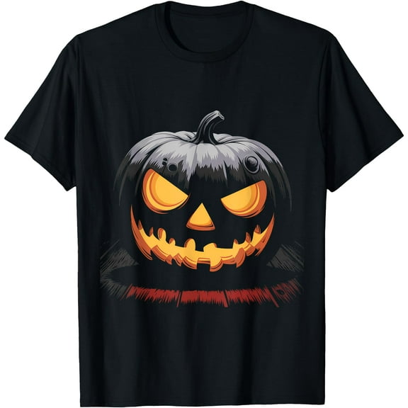 Hot Kiraa Tee With Fun Face Scary Pumpkin Halloween Men &S-5Xl T-Shirt