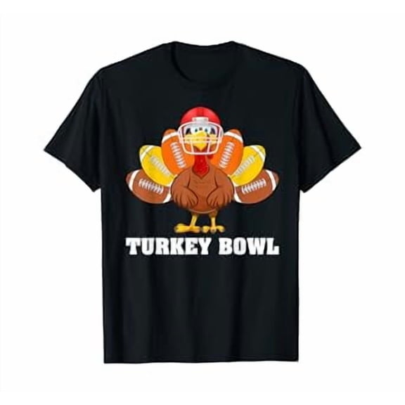 Hot Kiraa Tee With Funny Turkey American Football Bowl Thanksgiv S-5Xl T-Shirt