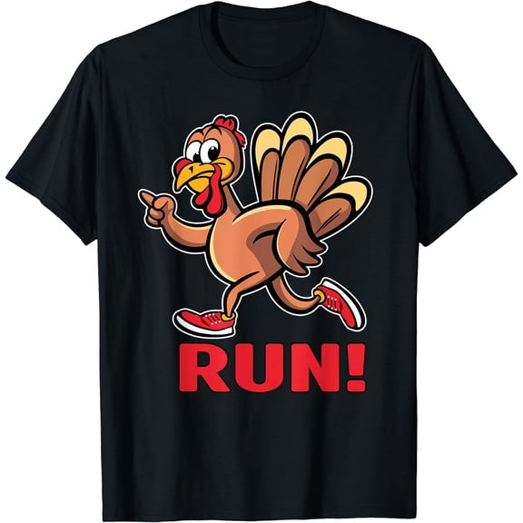 Hot Kiraa Tee With Funny Turkey Trot Run Thanksgiv Turkey Runn Adult S-5Xl T-Shirt