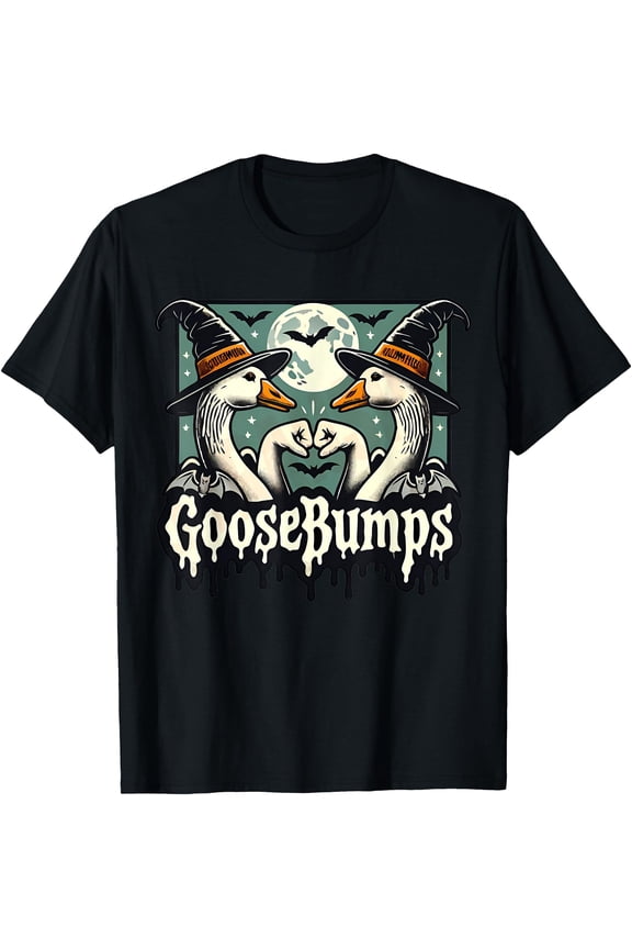 Hot Kiraa Tee With Goose Bumps Goosebumps Funny Geese Fist Bump Pun Halloween S-5Xl T-Shirt