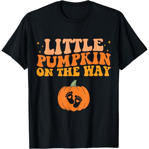 Hot Kiraa Tee With Little Pumpkin On The Way Halloween Pregnancy Announcement S-5Xl T-Shirt