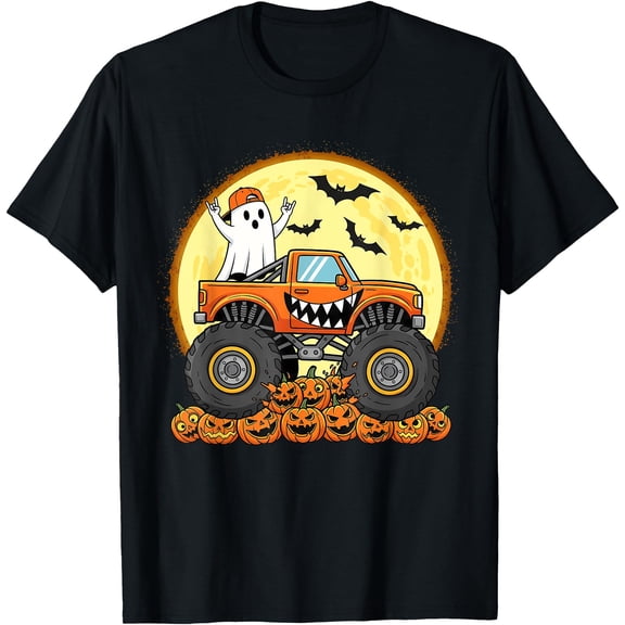 Hot Kiraa Tee With Monster Truck Cute Boo Pumpkin Funny Halloweens-5Xl T-Shirt