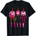 thumbnail image 1 of Hot Kiraa Tee With Pink Ribbon Howdy Cowgirl Western Country S-5Xl T-Shirt, 1 of 2