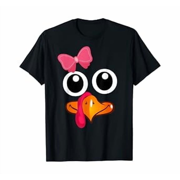 Hot Kiraa Tee With Thanksgiv Turkey Face Cute Girl S-5Xl T-Shirt