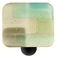 thumbnail image 1 of Hot Knobs  Artist Mosaic Winter Square Glass Cabinet Knob - Black Post, 1 of 1
