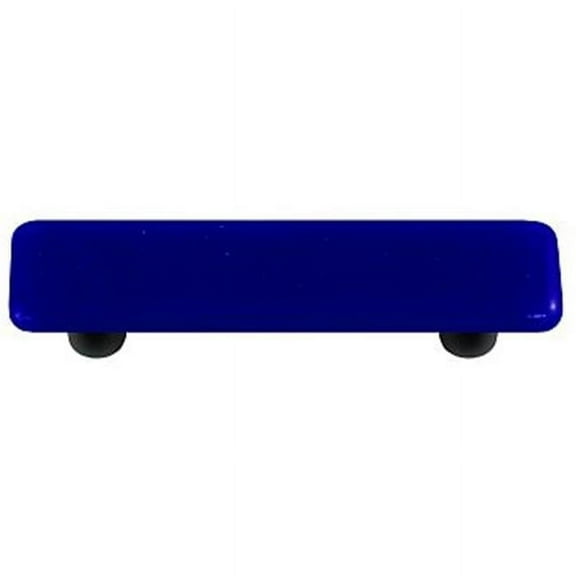 Hot Knobs Glass Cabinet Pull - Deep Royal Blue - 3 in.