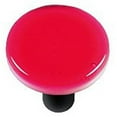 thumbnail image 1 of Hot Knobs HK1001-KRB Light Pink Round Glass Cabinet Knob - Black Post, 1 of 1