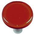 thumbnail image 1 of Hot Knobs HK1003-KRA Brick Red Round Glass Cabinet Knob - Aluminum Post, 1 of 2