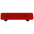thumbnail image 1 of Hot Knobs HK1004-PB Red Rectangle Glass Cabinet Pull - Black Post, 1 of 1