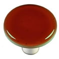 thumbnail image 1 of Hot Knobs HK1006-KRA Sunset Coral Round Glass Cabinet Knob - Aluminum Post, 1 of 1