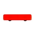 thumbnail image 1 of Hot Knobs HK1007-PA Transparent Orange Rectangle Glass Cabinet Pull - Aluminum Post, 1 of 1