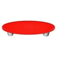 thumbnail image 1 of Hot Knobs HK1007-POA Transparent Orange Oval Glass Cabinet Pull - Aluminum Post, 1 of 1