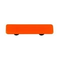 thumbnail image 1 of Hot Knobs HK1008-PB Opal Orange Rectangle Glass Cabinet Pull - Black Post, 1 of 1