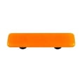 thumbnail image 1 of Hot Knobs HK1009-PA Pumpkin Orange Rectangle Glass Cabinet Pull - Aluminum Post, 1 of 1