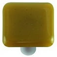 thumbnail image 1 of Hot Knobs HK1014-KA Chartreuse Square Glass Cabinet Knob - Aluminum Post, 1 of 1