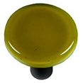 thumbnail image 1 of Hot Knobs HK1014-KRB Chartreuse Round Glass Cabinet Knob - Black Post, 1 of 1