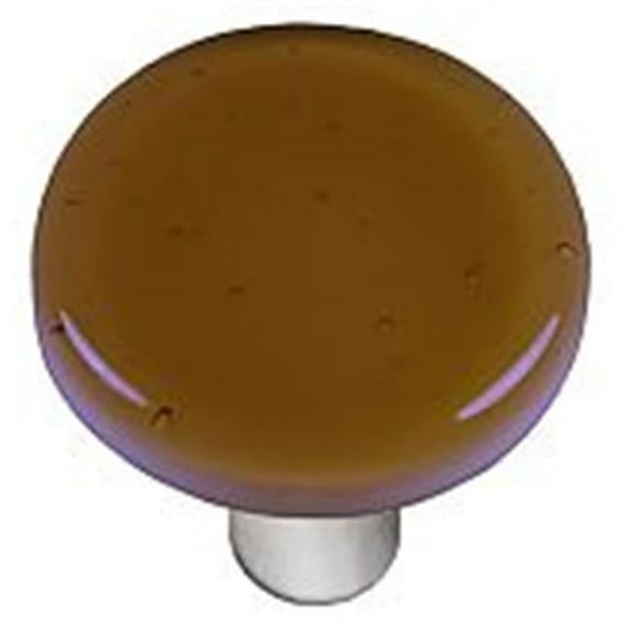 Hot Knobs HK1015-KRA Light Bronze Round Glass Cabinet Knob - Aluminum Post