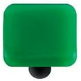 thumbnail image 1 of Hot Knobs HK1021-KB Emerald Green Square Glass Cabinet Knob - Black Post, 1 of 1