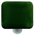 thumbnail image 1 of Hot Knobs HK1023-KA Kelly Green Square Glass Cabinet Knob - Aluminum Post, 1 of 1