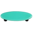 thumbnail image 1 of Hot Knobs HK1026-POB Light Aqua Blue Oval Glass Cabinet Pull - Black Post, 1 of 1