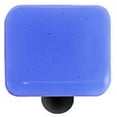 thumbnail image 1 of Hot Knobs HK1028-KB Light Sky Blue Square Glass Cabinet Knob - Black Post, 1 of 1