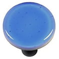 thumbnail image 1 of Hot Knobs HK1028-KRB Light Sky Blue Round Glass Cabinet Knob - Black Post, 1 of 1