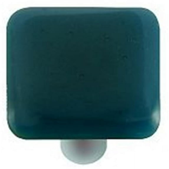 Hot Knobs HK1032-KA Steel Blue Square Glass Cabinet Knob - Aluminum Post