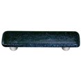 thumbnail image 1 of Hot Knobs HK1033-PA Dark Metallic Blue Rectangle Glass Cabinet Pull - Aluminum Post, 1 of 1