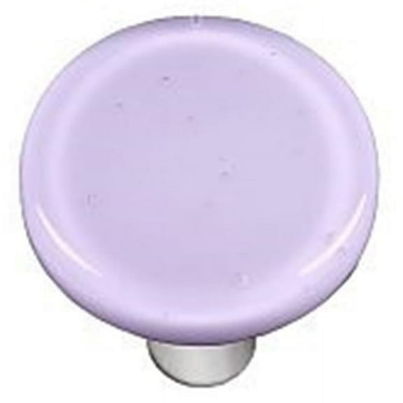 Hot Knobs HK1034-KRA Neo-Lavender Round Glass Cabinet Knob - Aluminum Post