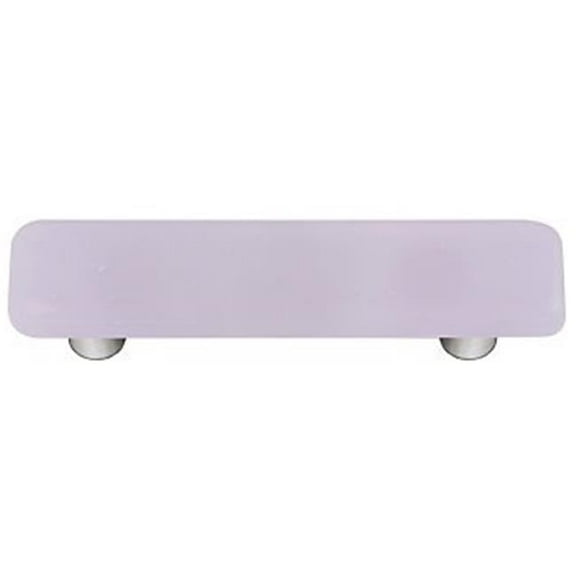 Hot Knobs HK1034-PA Neo-Lavender Rectangle Glass Cabinet Pull - Aluminum Post